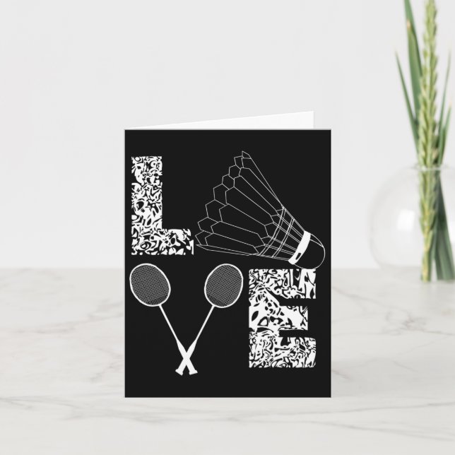 Badminton Player Badminton Älskare Shuttle Kort (Framsida)