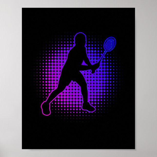 Badminton Player Badminton Womens Squash Shuttle Poster (Framsidan)