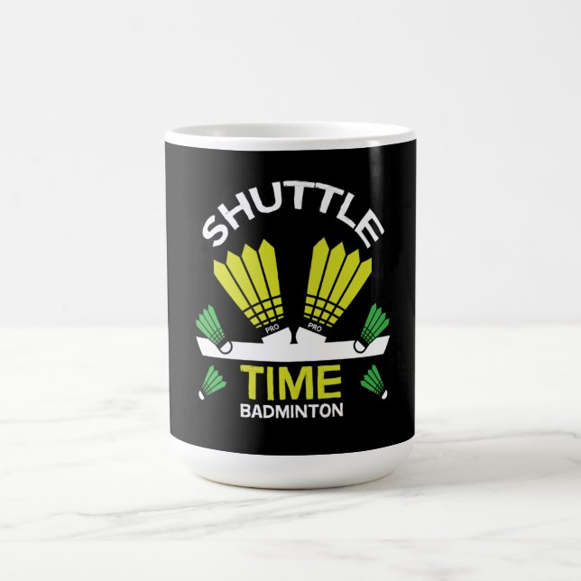 Badminton Player Battledore Sports Magisk Mugg (Center)