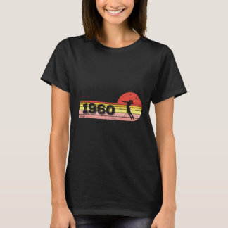 Badminton-player Born 1960 Birthday Vintage Kvinno T Shirt