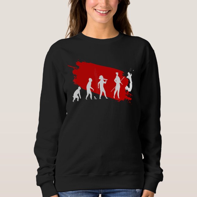 Badminton Player Evolution Sports Coach Graphic T Shirt (Framsida)