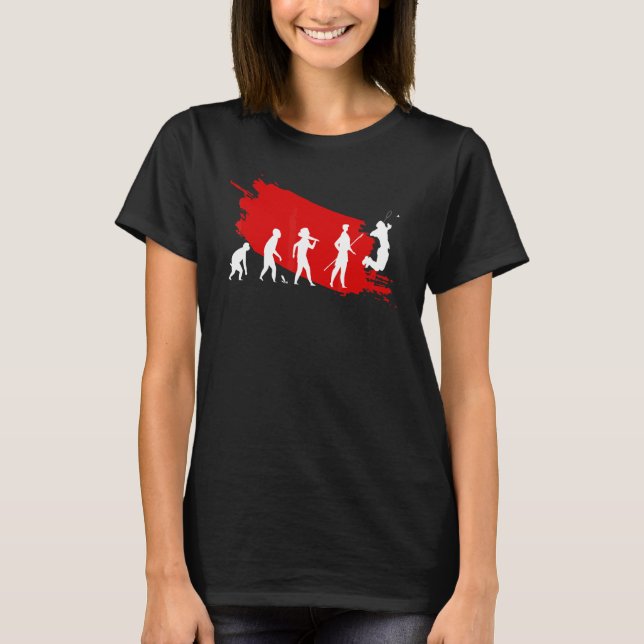 Badminton Player Evolution Sports Coach Graphic T Shirt (Framsida)
