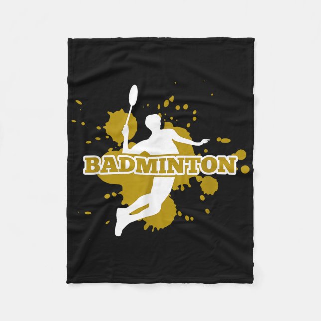 Badminton Player Fleecefilt (Framsidan)