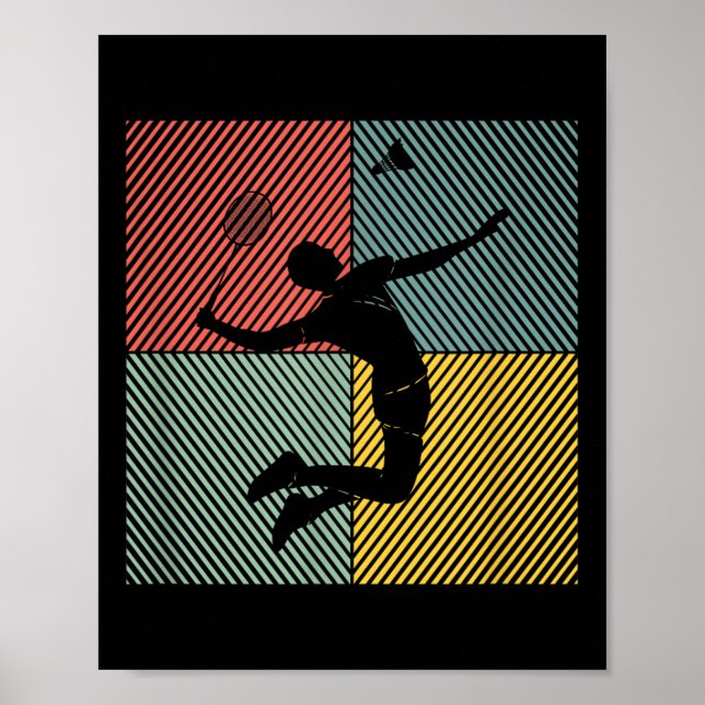 Badminton-player Game Shuttle Badminton Poster (Framsidan)