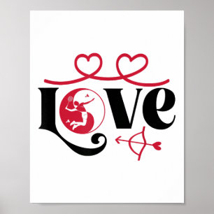 Badminton-player Game Shuttle Yin-yang-kärlek Badm Poster