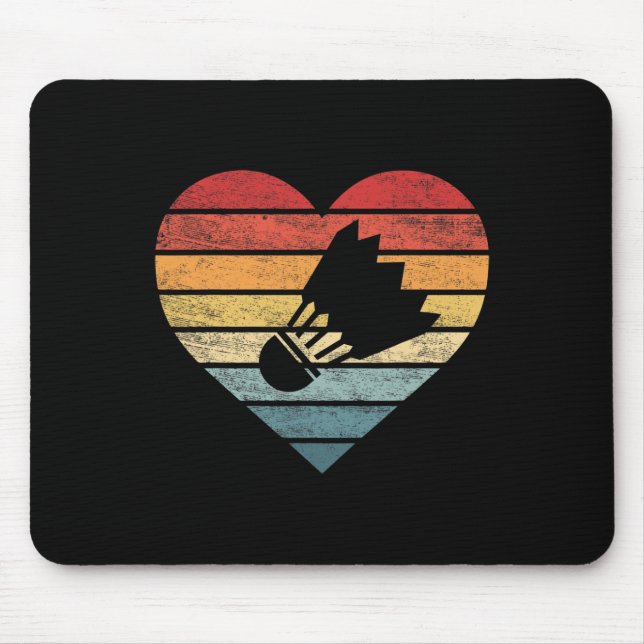 Badminton Player ger Retro Sunset Shuttle Birdie Musmatta (Framsidan)