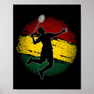 Badminton Player Ghanaian Flagga Ghana 1 Poster