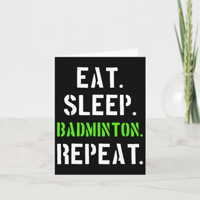 Badminton Player Gift 1 Kort (Framsida)