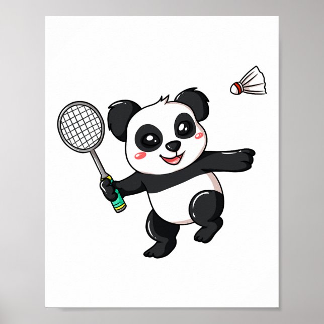Badminton Player Gift for Shuttle Älskare Poster (Framsidan)