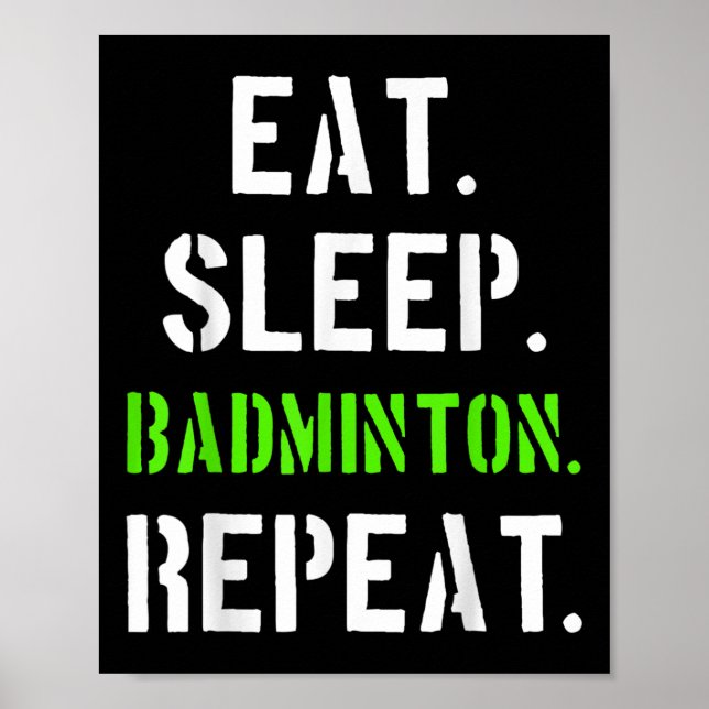 Badminton Player Gift  Poster (Framsidan)