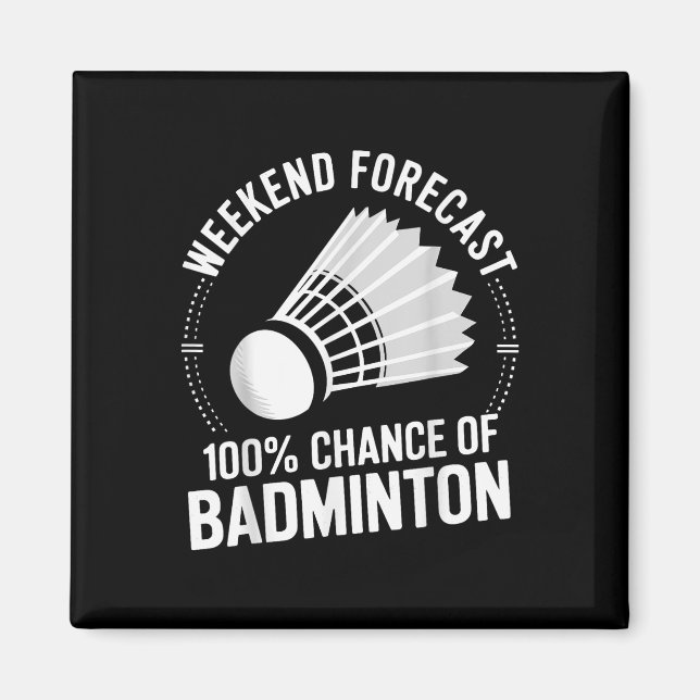 Badminton Player Helg prognostiserar 100 % chans t Magnet (Framsidan)