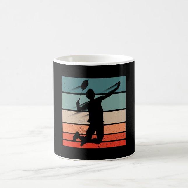 Badminton Player Jump Smash Kaffemugg (Center)