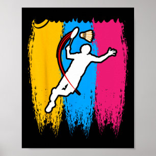 Badminton Player-knappar Tid-strecksatser Älskare Poster