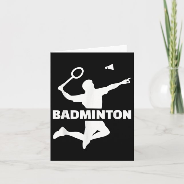 Badminton Player Kort (Framsida)