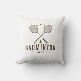 Badminton Player med minimalistisk parentes Kudde