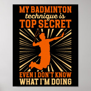 Badminton Player My Badminton Technique Poster
