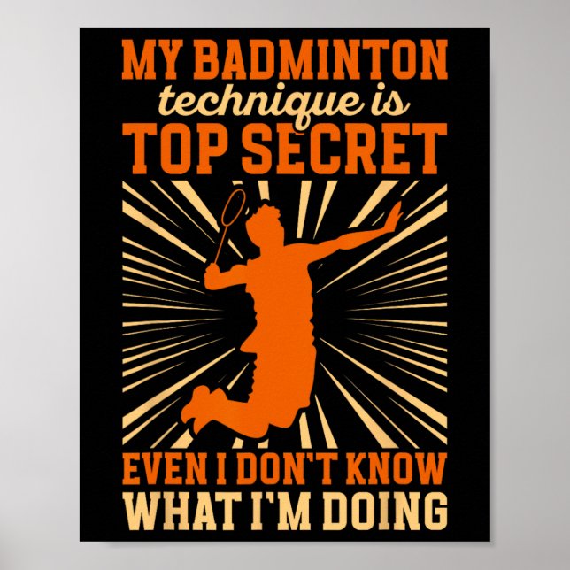 Badminton Player My Badminton Technique Poster (Framsidan)