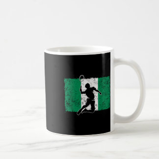 Badminton Player Nigeria Nigerias nigerianska Flag Kaffemugg