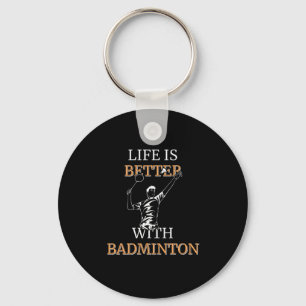 Badminton Player Nyckelring