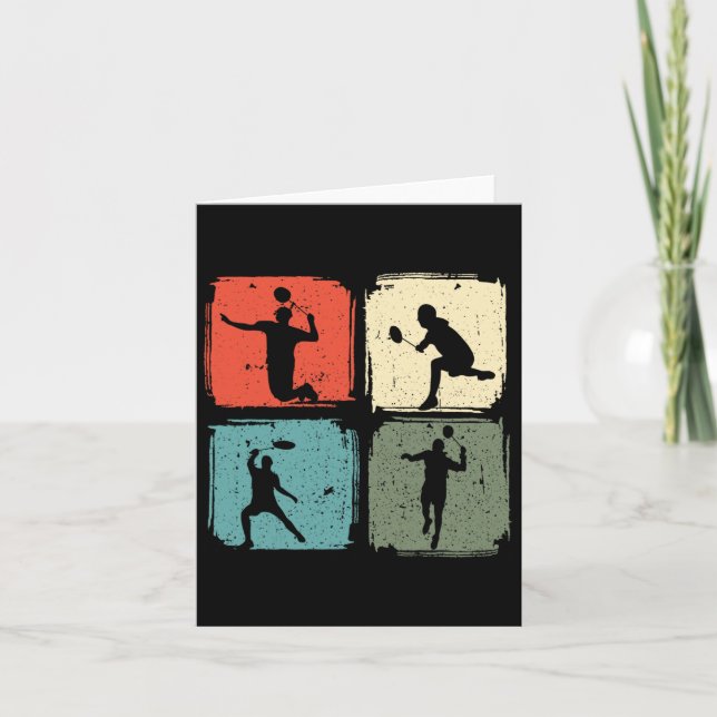 Badminton Player Outfit Badminton Player Shuttle Kort (Framsida)