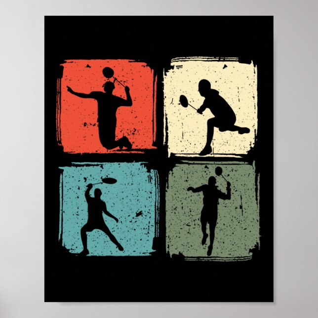 Badminton Player Outfit Badminton Player Shuttle Poster (Framsidan)
