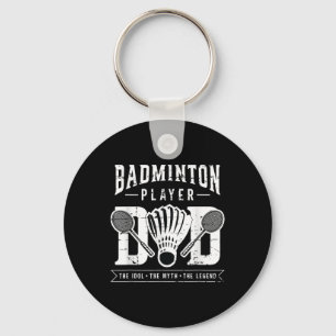 Badminton Player Pappa Shuttle Player Badminton Nyckelring
