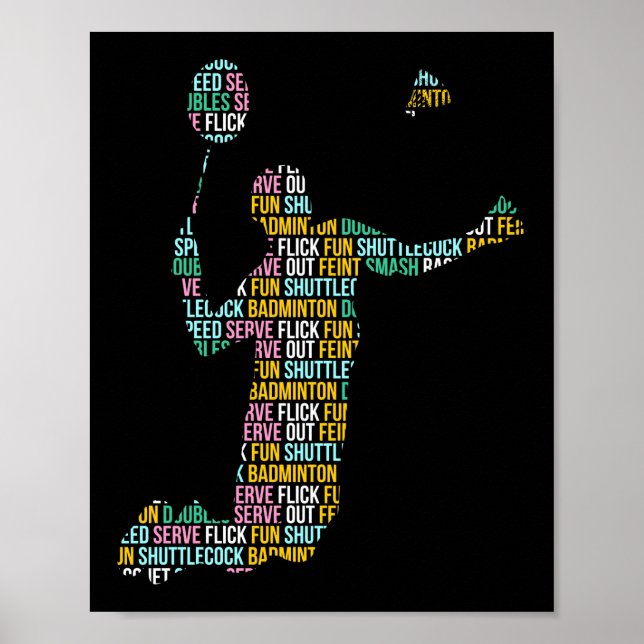 Badminton Player Poster (Framsidan)