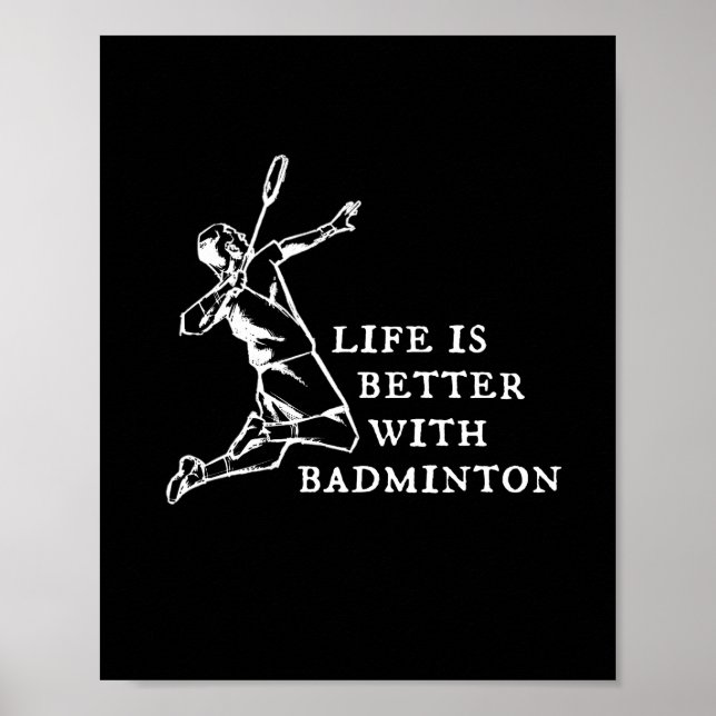 Badminton Player-presentationer Poster (Framsidan)