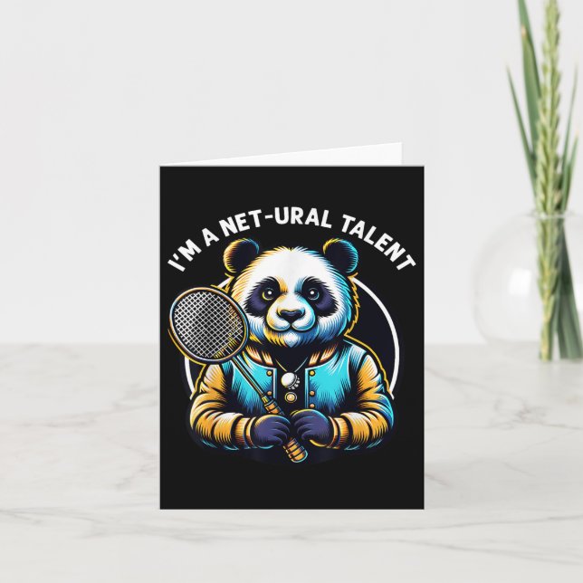 Badminton Player Pun Shuttle Netural Talent Badmin Kort (Framsida)