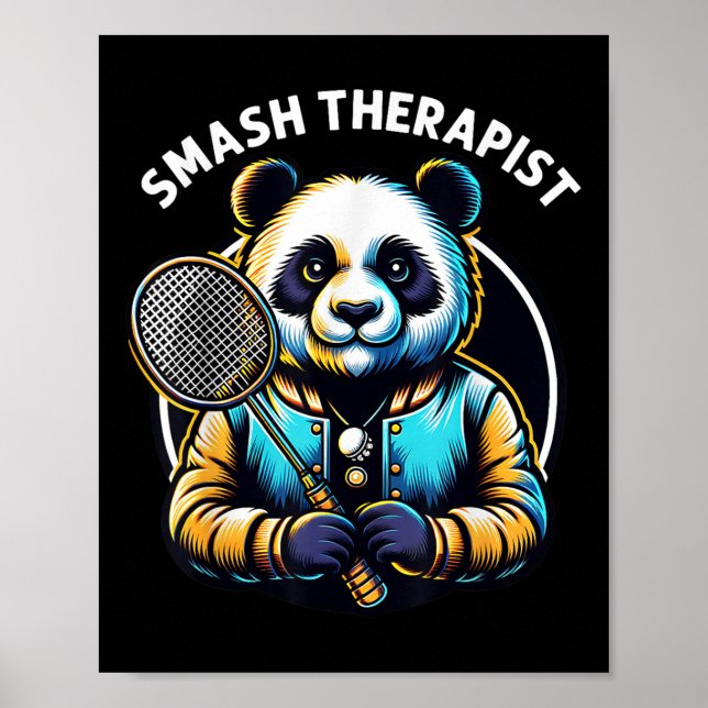 Badminton Player Pun Shuttle Smash Therapist Badmi Poster (Framsidan)
