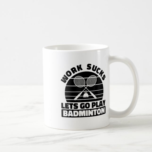 Badminton Player Racket - Team Court Racquet Shutt Kaffemugg (Höger)