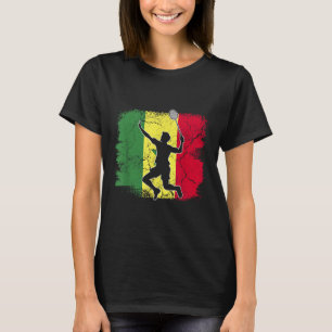 Badminton Player Senegalese Flagga Senegal T Shirt