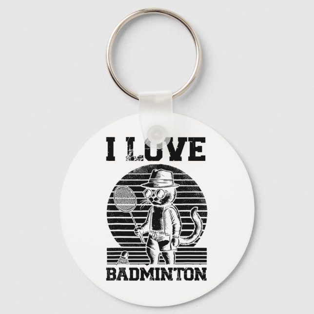 Badminton Player Shuttle 1 Nyckelring (Framsida)
