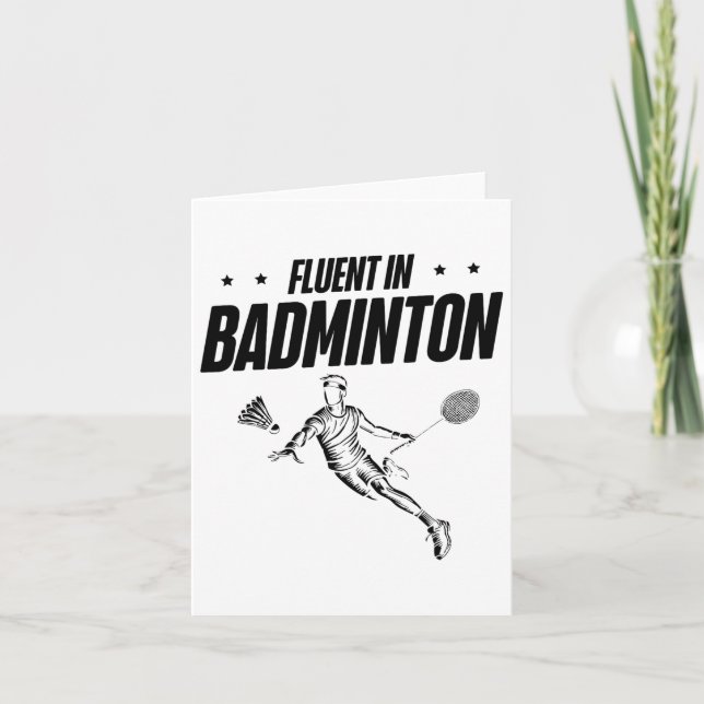 Badminton Player Shuttle 2 Kort (Framsida)