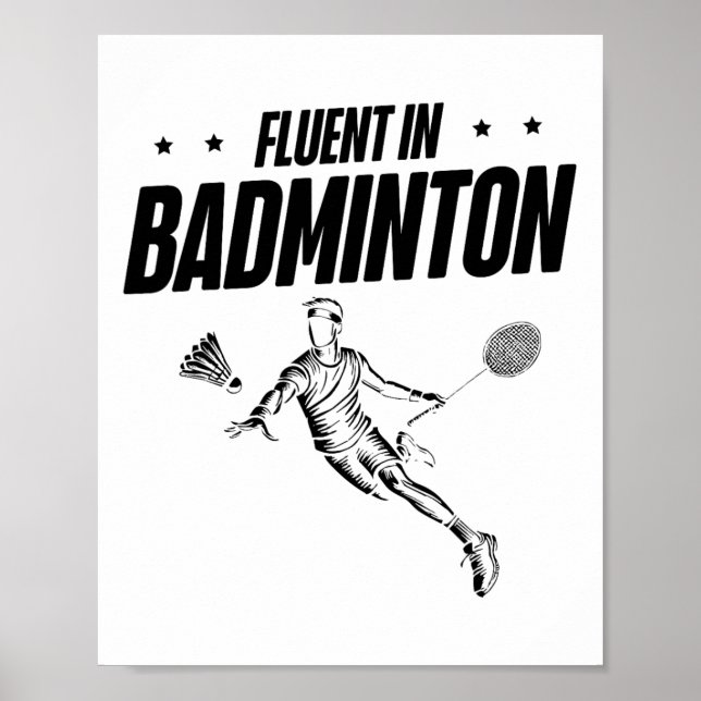 Badminton Player Shuttle 2 Poster (Framsidan)
