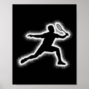 Badminton Player Shuttle Boys Kids Badminton Manar Poster