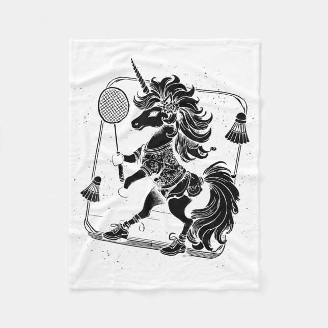 Badminton Player Shuttle Fleecefilt (Framsidan)