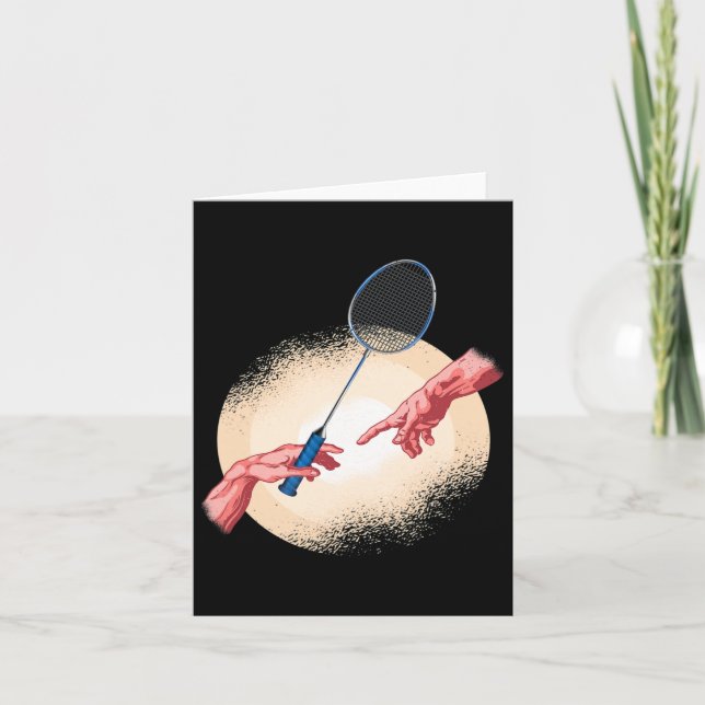 Badminton Player Shuttle Gift Badminton Kort (Framsida)