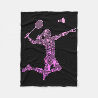 Badminton Player Shuttle Girls Women  Fleecefilt