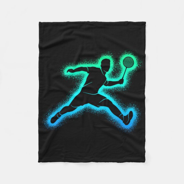 Badminton Player Shuttle Manar Boys Badminton Kids Fleecefilt (Framsidan)