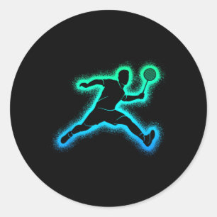 Badminton Player Shuttle Manar Boys Badminton Kids Runt Klistermärke