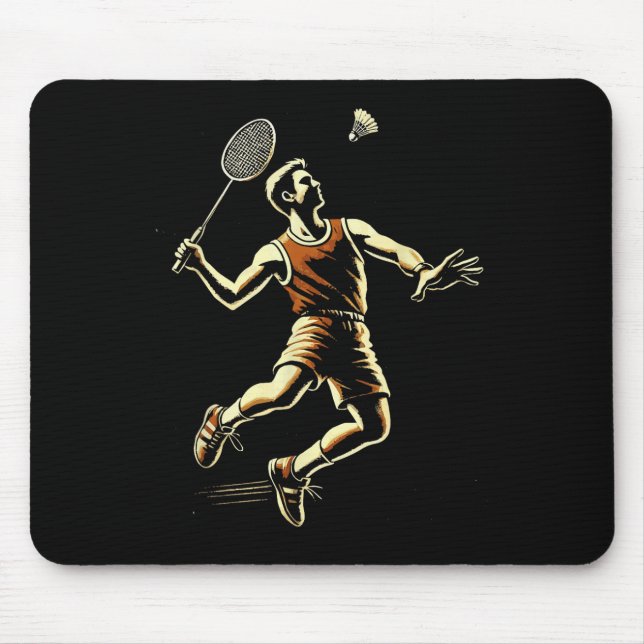 Badminton Player Shuttle Musmatta (Framsidan)