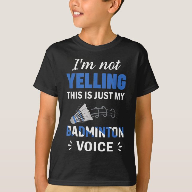 Badminton Player Shuttle My Badminton Voice  T Shirt (Framsida)