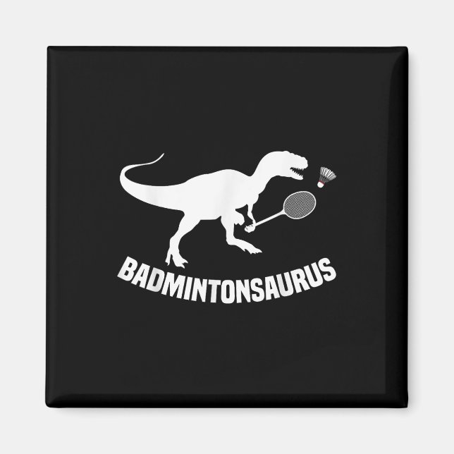 Badminton Player Shuttle Team Coach Badminton Play Magnet (Framsidan)