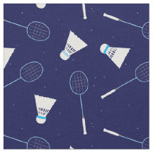 Badminton Player Shuttlecocks and Rackets Mönster