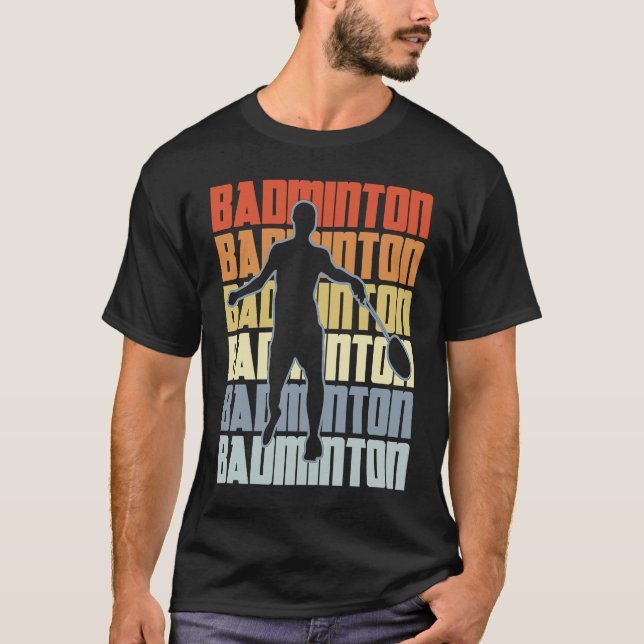 Badminton Player Singles Badminton Pro T Shirt (Framsida)