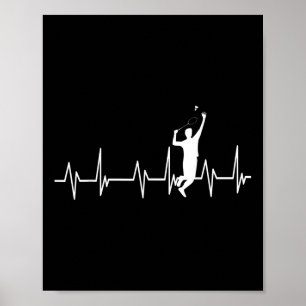 Badminton Player Smash Birdie Kids Manar Women Poster