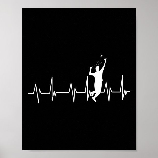 Badminton Player Smash Birdie Kids Manar Women Poster (Framsidan)