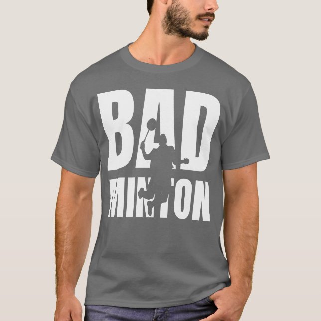 Badminton Player Smash Lover Love Sports Sport ret T Shirt (Framsida)