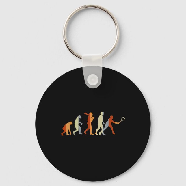 Badminton Player Sport Gift Evolution Badminton Nyckelring (Framsida)